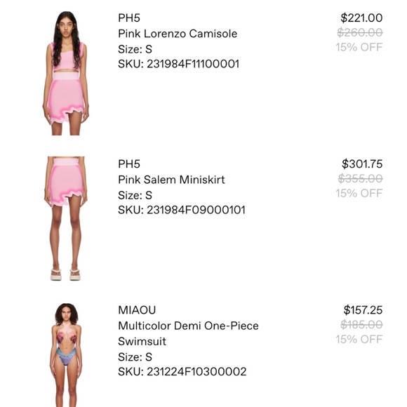 PH5 PINK SKIRT SET - SIZE S - Picture 7 of 15